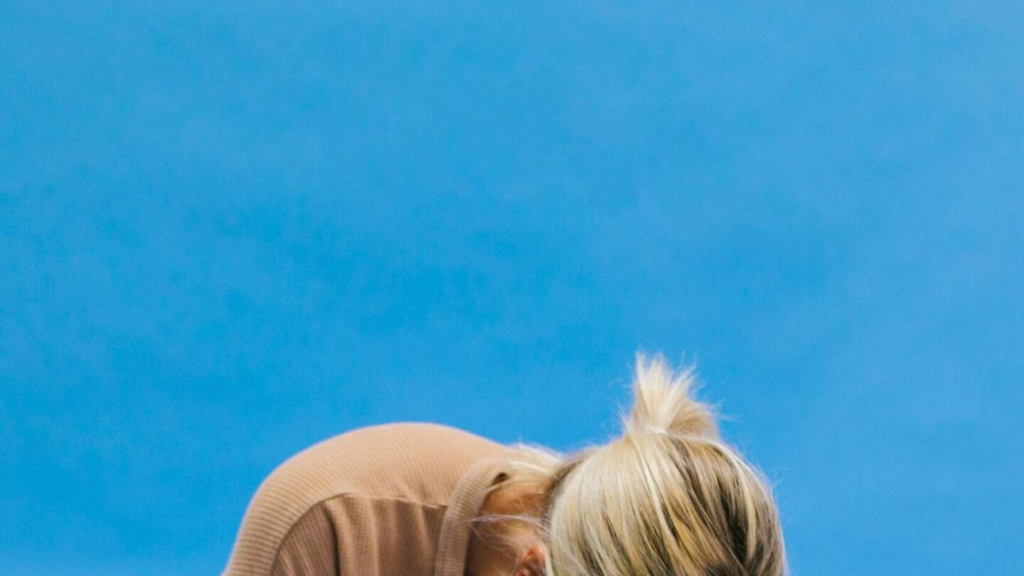 Woman hugging dog
