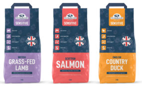 Bags of Natural Dog Food Company Sensitive range