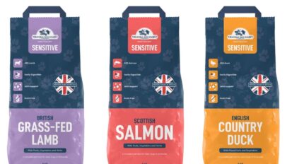 Bags of Natural Dog Food Company Sensitive range