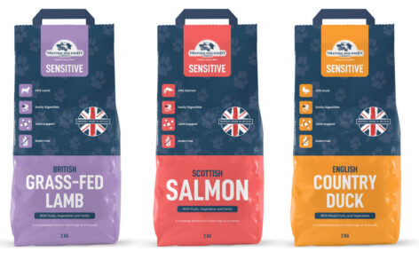 Bags of Natural Dog Food Company Sensitive range